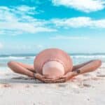 relaxing on the beach