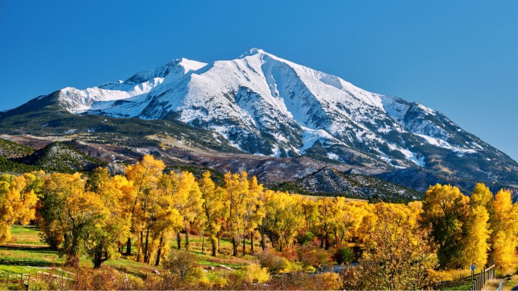 Colorado mountains in the fall time
