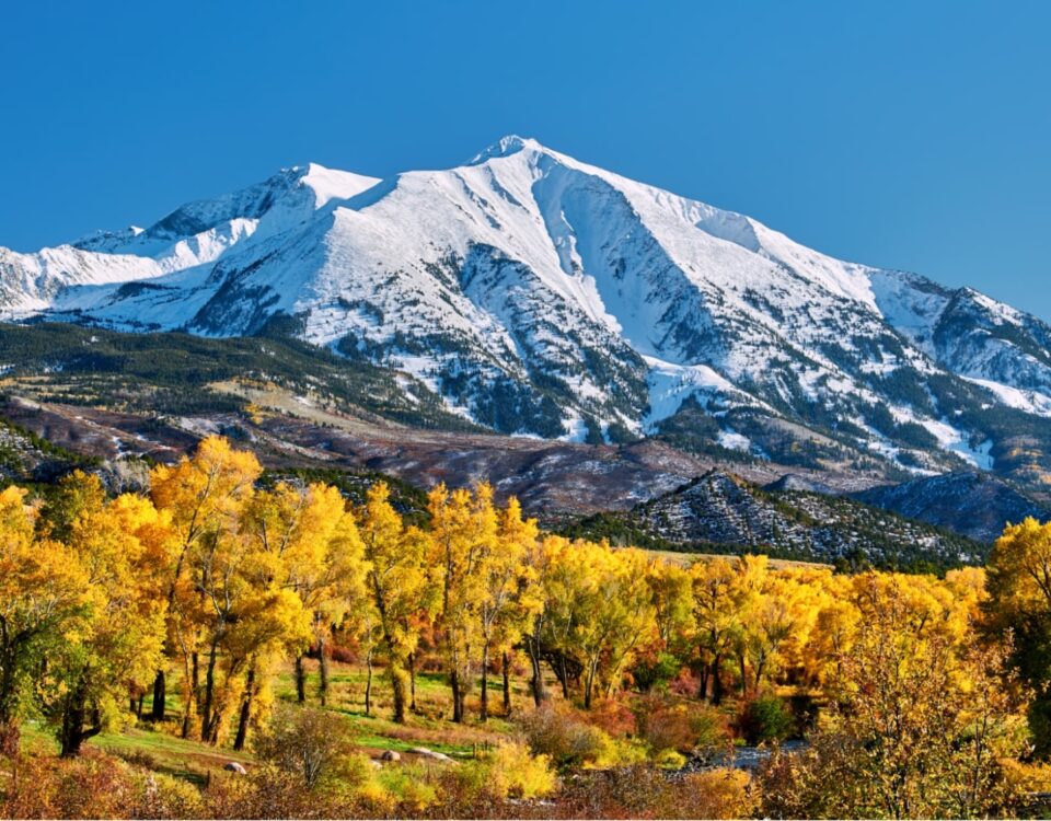 Colorado mountains in the fall time