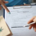 Patient filling out an application for Ohio medical marijuana card